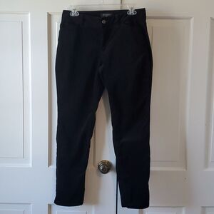 TALBOTS VELVETEEN CURVY PANTS HIGH STRETCH COTTON BLACK SIZE 6P